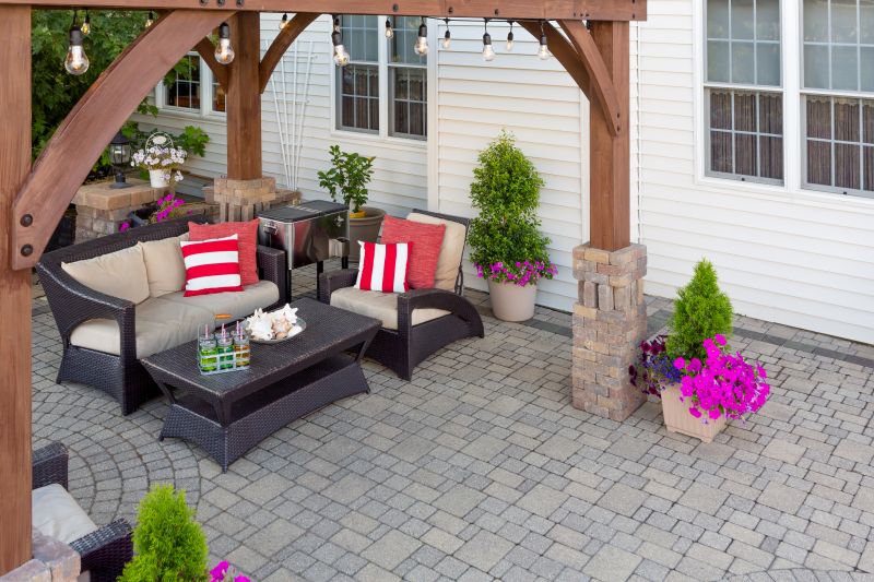 Paver Patio with Seating and Decor
